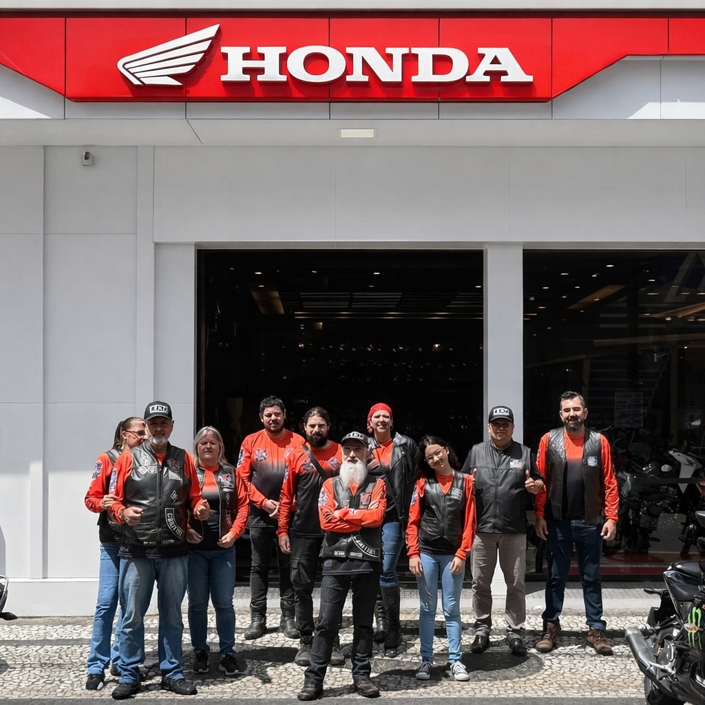 Integrantes do Moto Clube Lord Riders em Curitiba